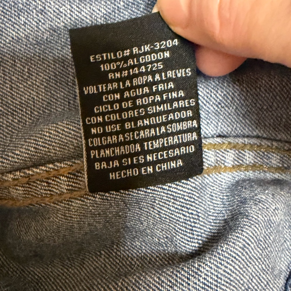 Denim Jacket with Graphic Text NWT by fashion nova - Picture 15 of 15